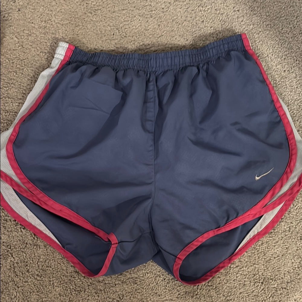 Nike Women's Pink and Purple Athletic Shorts